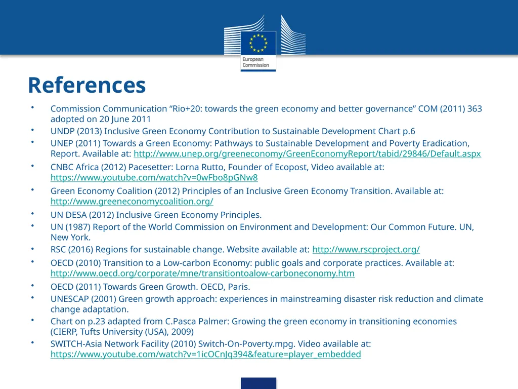 Inclusive Green Economy: A DEVCO Training Course - slide 20 of 20