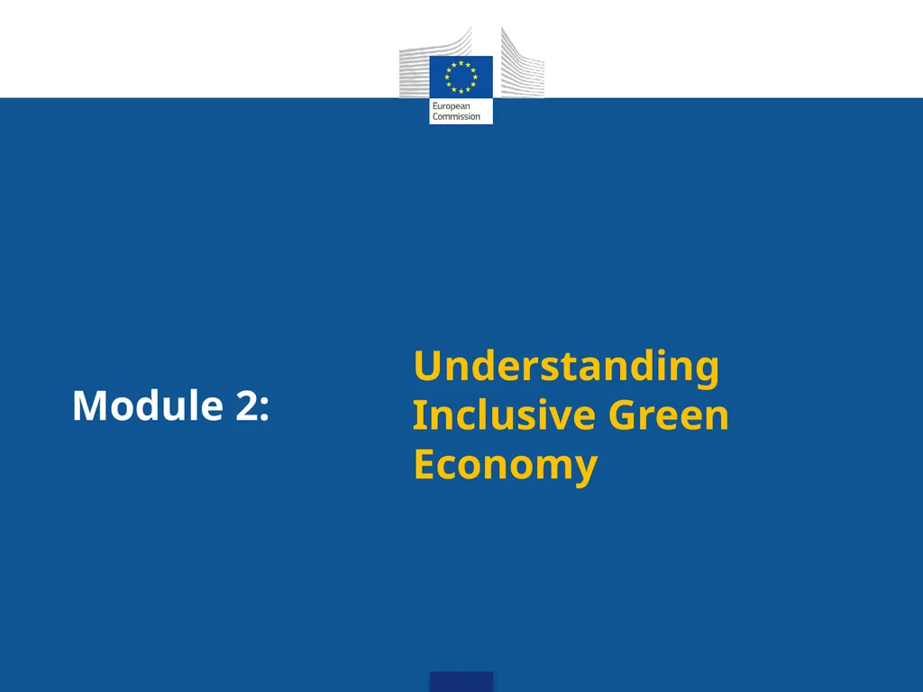 Inclusive Green Economy: A DEVCO Training Course - slide 2 of 20