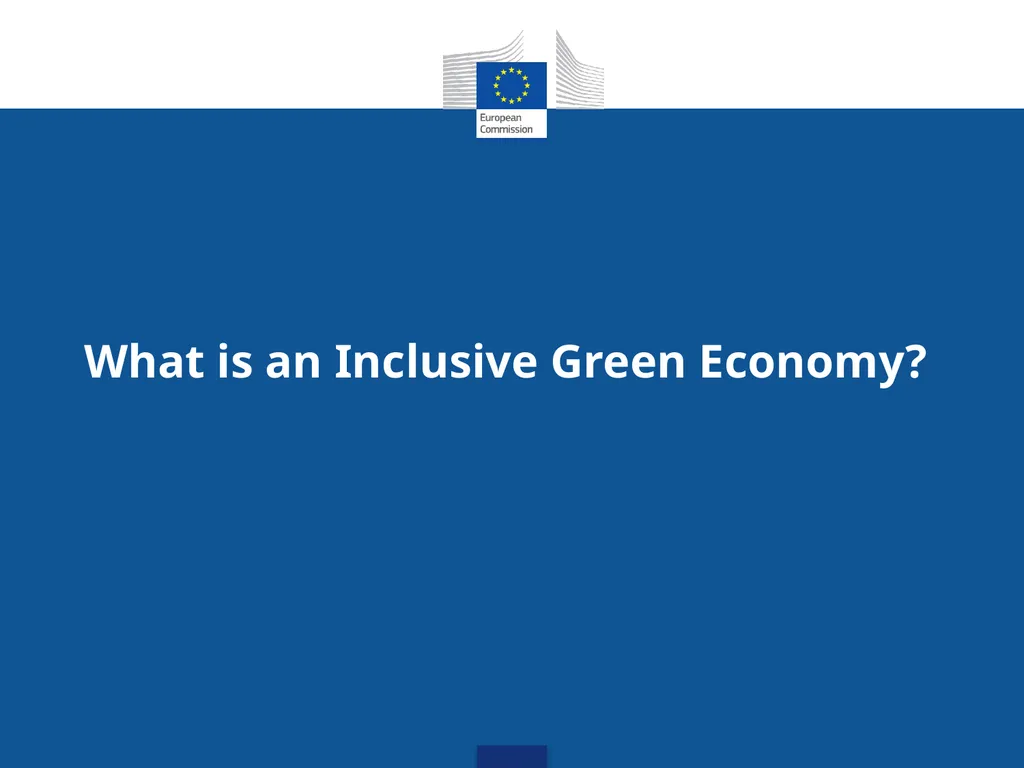 Inclusive Green Economy: A DEVCO Training Course - slide 4 of 20