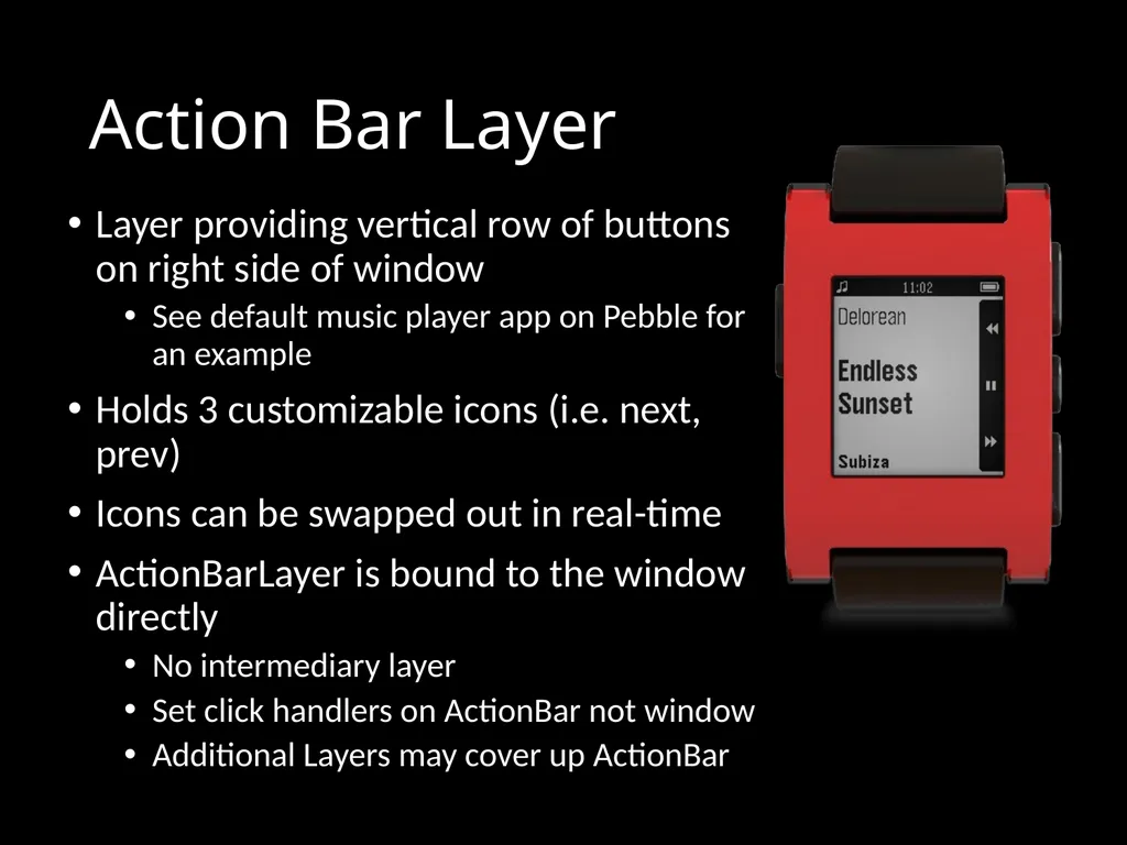 CS 3714 Mobile Software Development Pebble Why - slide 26 of 50