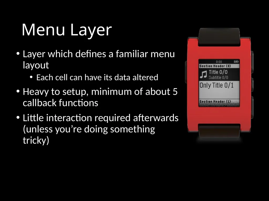 CS 3714 Mobile Software Development Pebble Why - slide 24 of 50