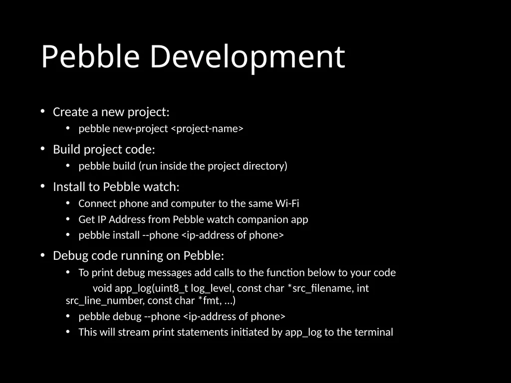 CS 3714 Mobile Software Development Pebble Why - slide 44 of 50
