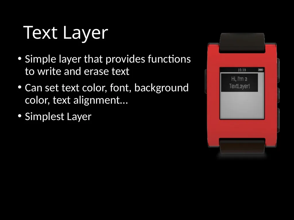 CS 3714 Mobile Software Development Pebble Why - slide 23 of 50