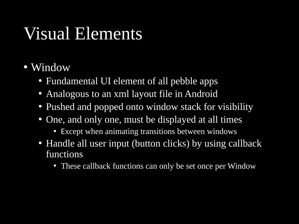 CS 3714 Mobile Software Development Pebble Why - slide 13 of 50