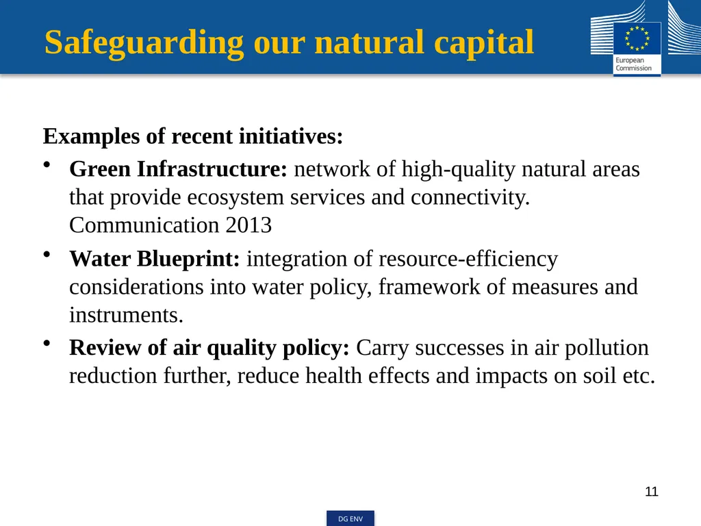 Strengthening Green Growth and Green Jobs – the - slide 11 of 13