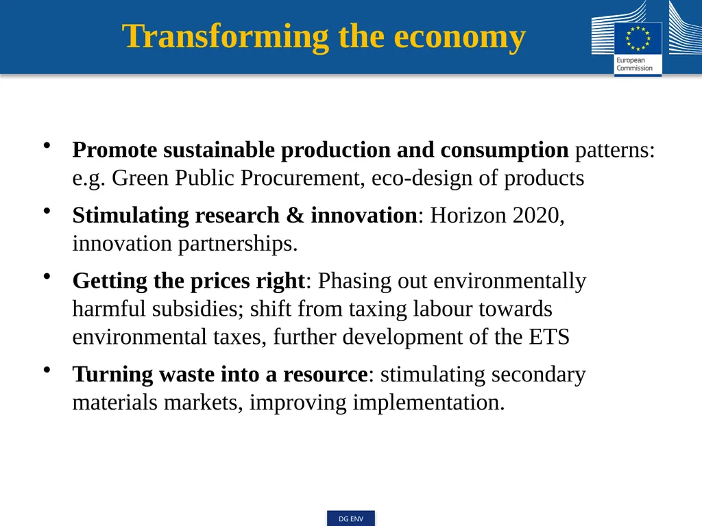 Strengthening Green Growth and Green Jobs – the - slide 8 of 13