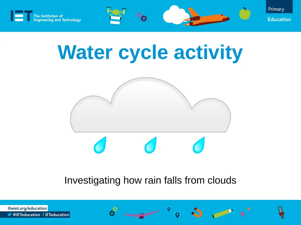 Water cycle activity Investigating how rain falls - slide 1 of 4