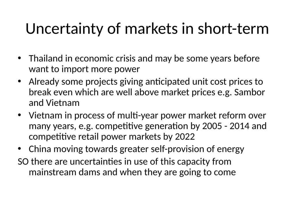 Key SEA framing issues Power demand and power - slide 8 of 19