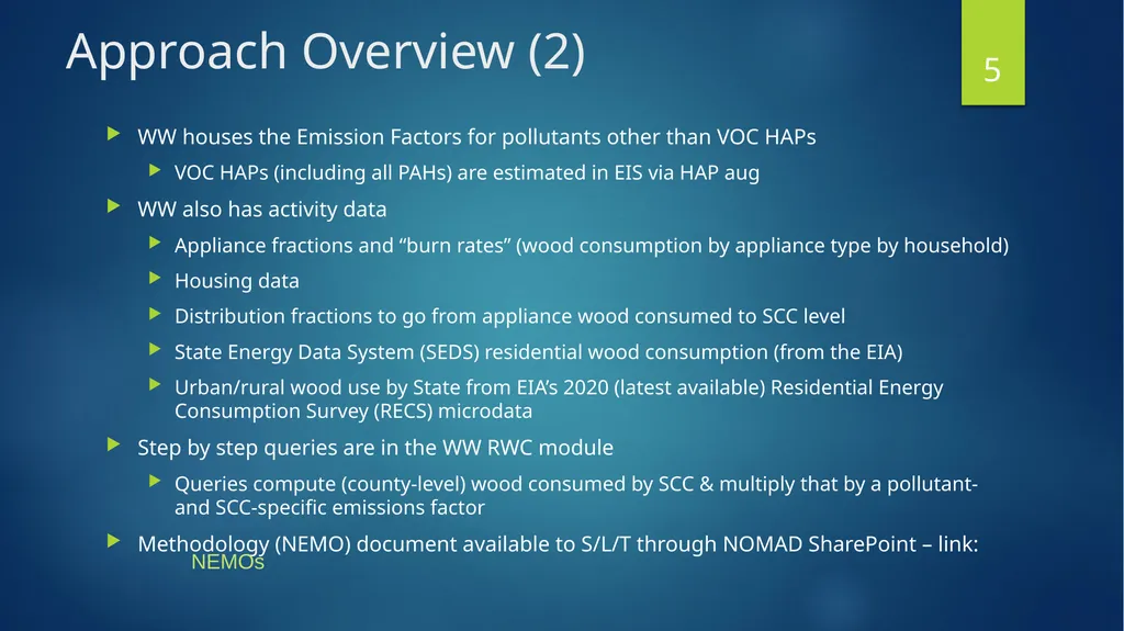 Residential Wood Combustion (RWC) Emission - slide 5 of 24