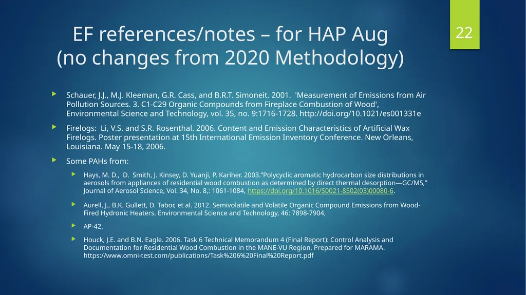 Residential Wood Combustion (RWC) Emission - slide 22 of 24
