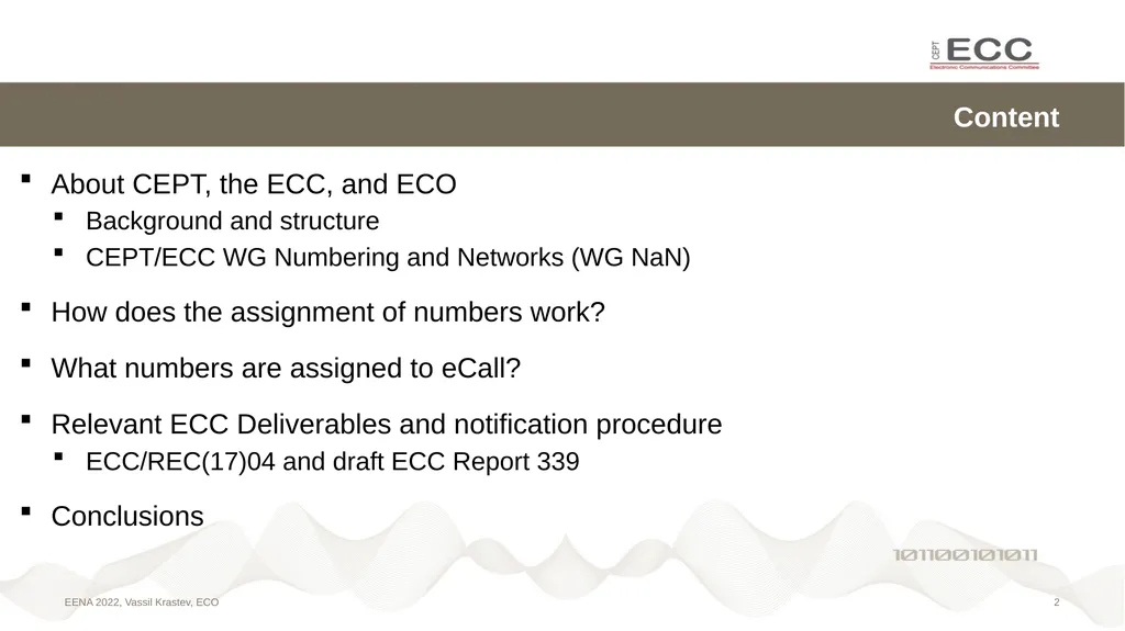 eCall call-back issues EENA Conference & - slide 2 of 15