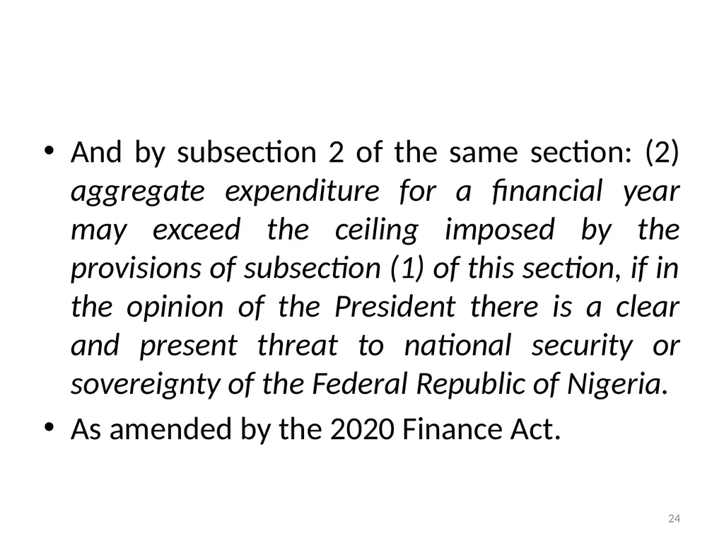 Sub-nationals and the Fiscal Responsibility Act: - slide 24 of 48