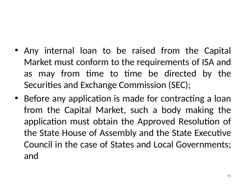 Sub-nationals and the Fiscal Responsibility Act: - slide 46 of 48