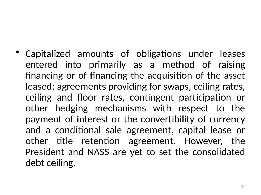 Sub-nationals and the Fiscal Responsibility Act: - slide 37 of 48