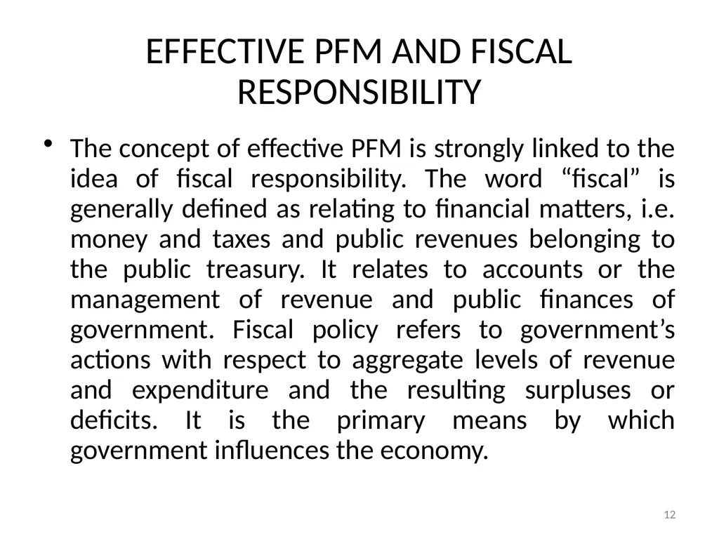 Sub-nationals and the Fiscal Responsibility Act: - slide 12 of 48