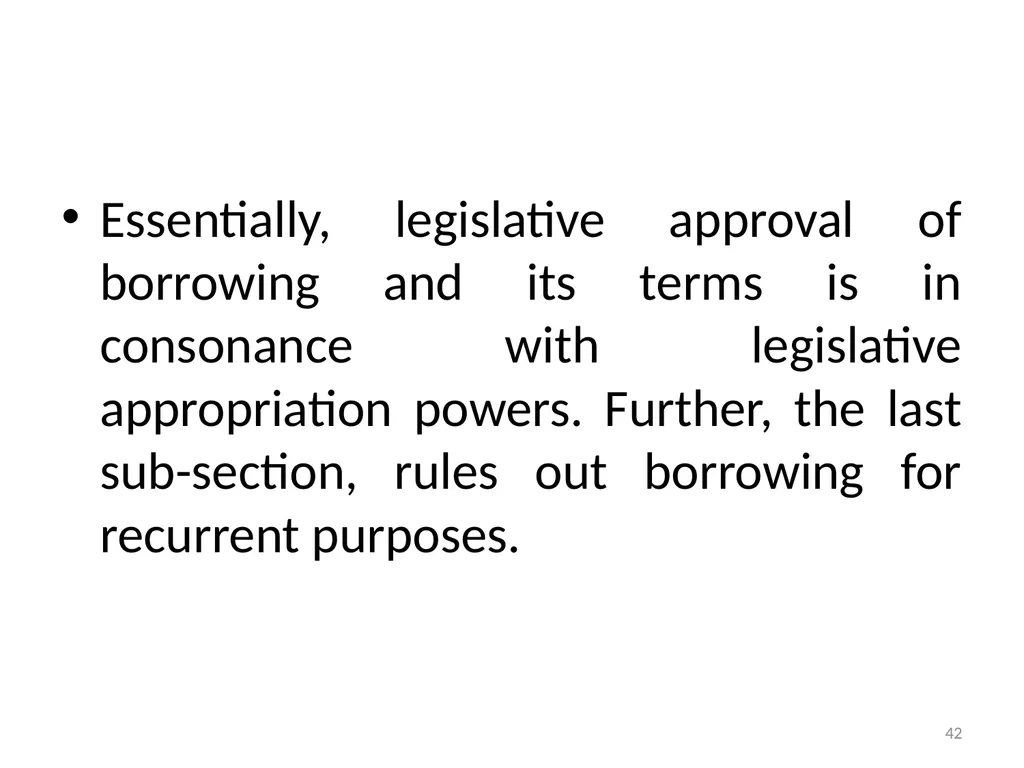 Sub-nationals and the Fiscal Responsibility Act: - slide 42 of 48