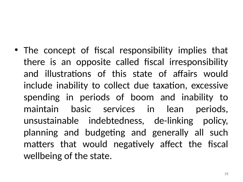 Sub-nationals and the Fiscal Responsibility Act: - slide 18 of 48