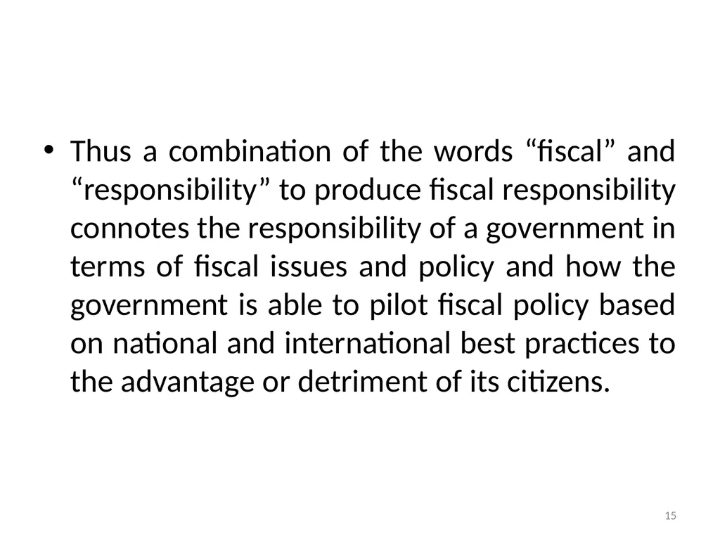 Sub-nationals and the Fiscal Responsibility Act: - slide 15 of 48
