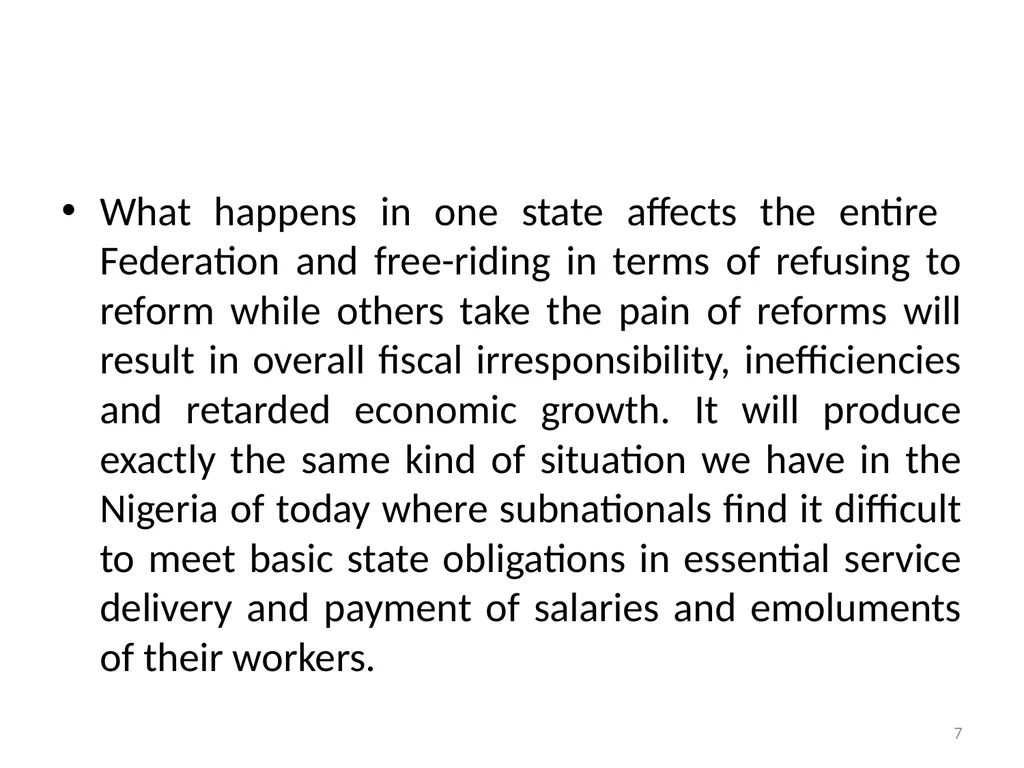 Sub-nationals and the Fiscal Responsibility Act: - slide 7 of 48