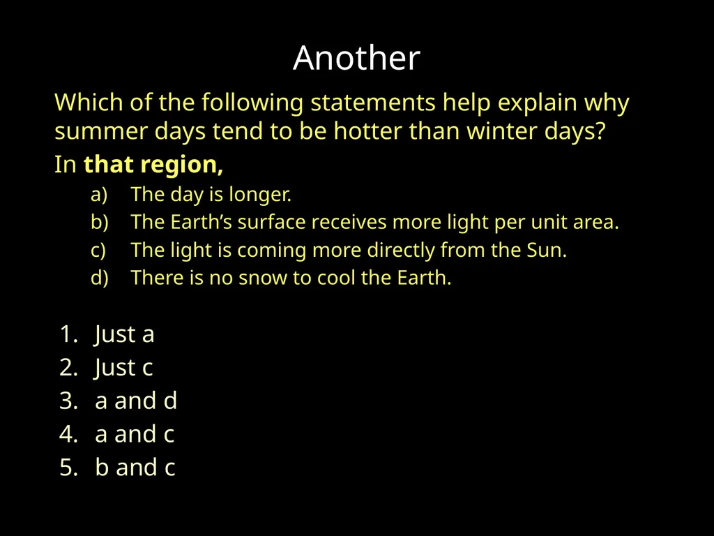 Seasons What do your students think causes the - slide 18 of 19