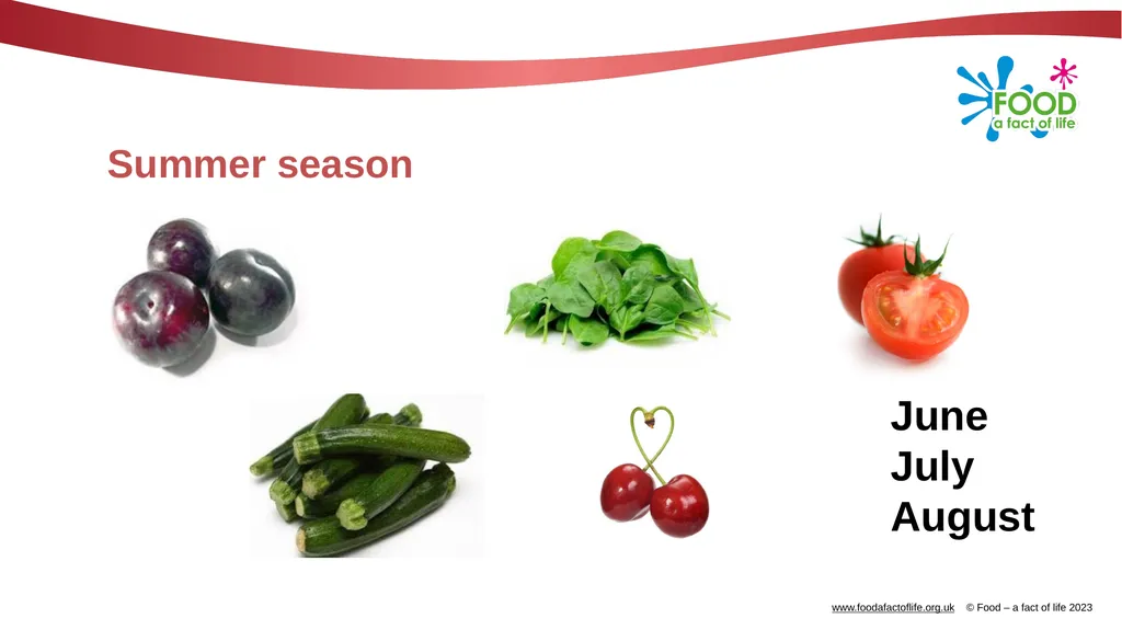 Eat the seasons What are seasonal foods? Seasonal - slide 5 of 9