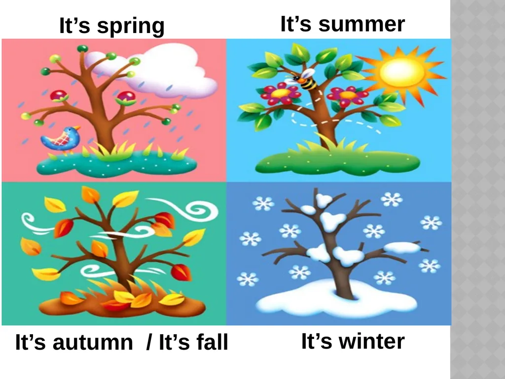Seasons It’s spring It’s summer It’s autumn / It’s - slide 2 of 8