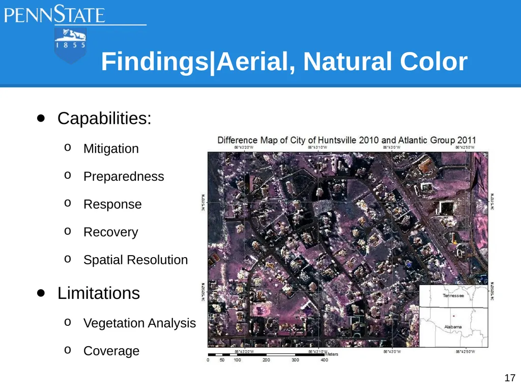 Analysis of Remote Sensing Data for Tornado Damage - slide 17 of 21