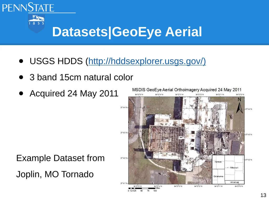 Analysis of Remote Sensing Data for Tornado Damage - slide 13 of 21
