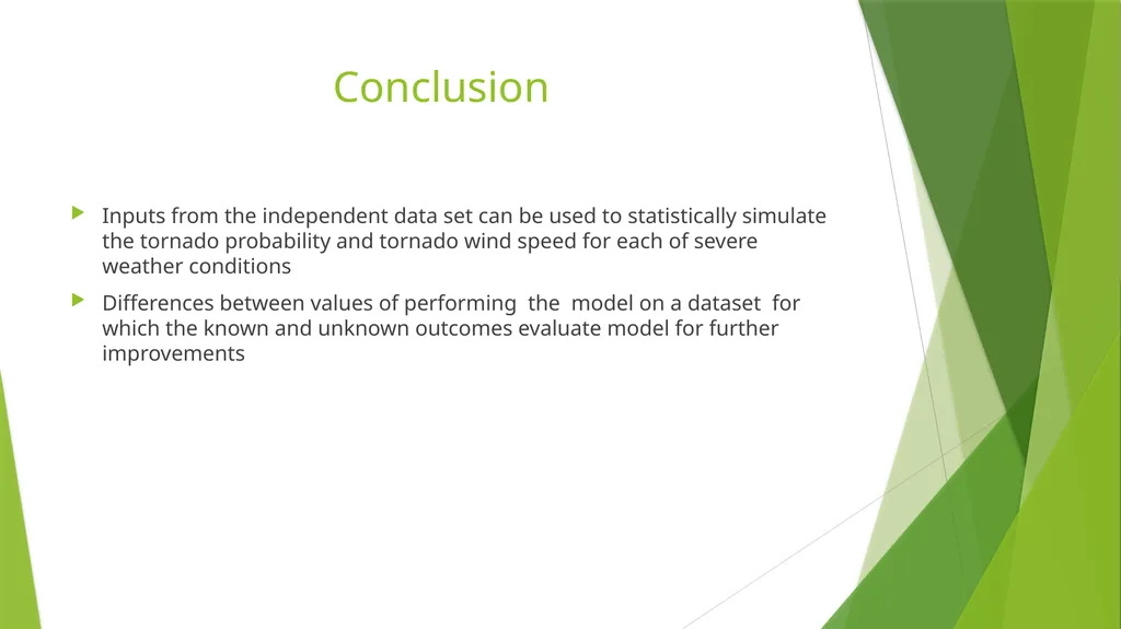 Statistical Simulated Models for Tornado - slide 6 of 6