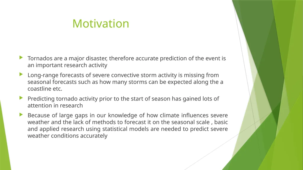Statistical Simulated Models for Tornado - slide 2 of 6