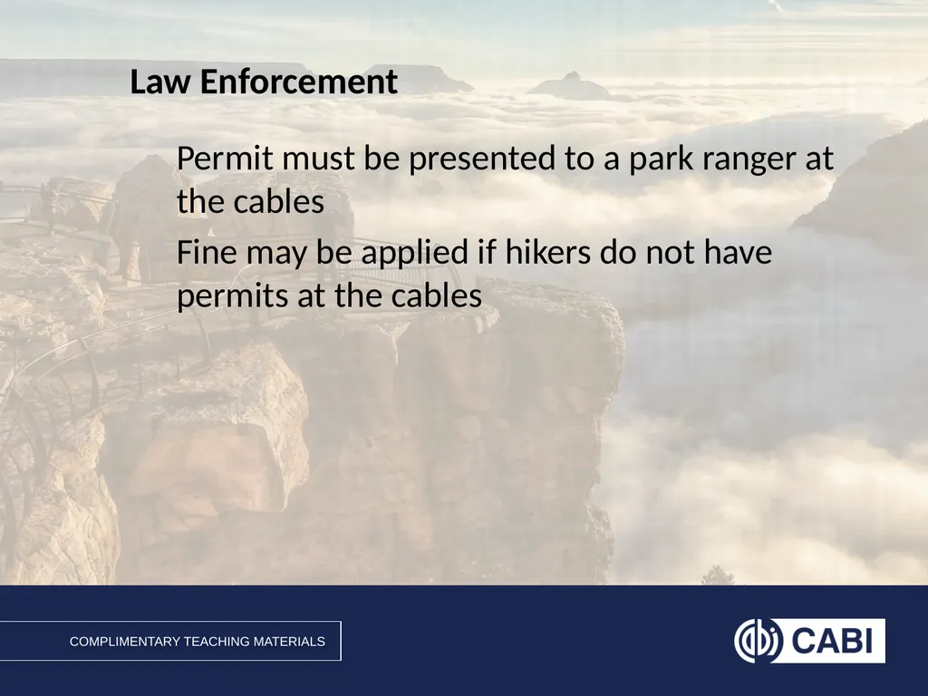 A Mountain with Handrails at Yosemite Managing - slide 16 of 21