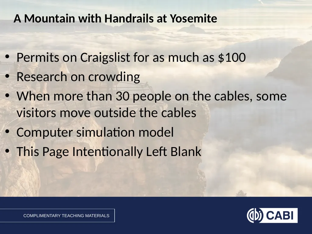 A Mountain with Handrails at Yosemite Managing - slide 17 of 21