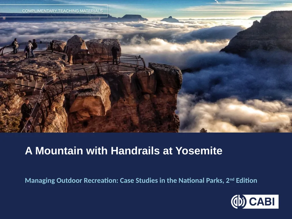 A Mountain with Handrails at Yosemite Managing