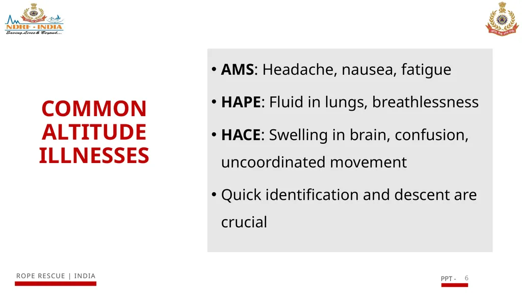 ACCLIMATIZATION AND TREKKING WITH A VICTIM IN - slide 6 of 15