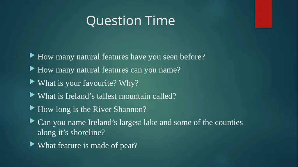 Ireland’s Natural features Natural Environments - slide 12 of 12