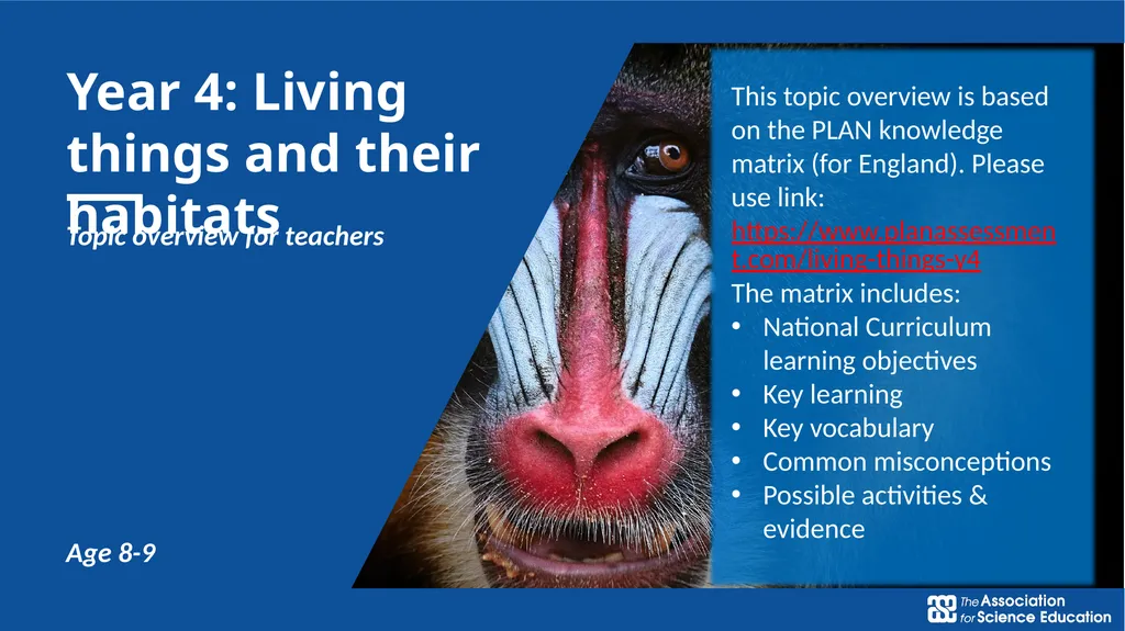 Year 4: Living things and their habitats Topic - slide 1 of 8