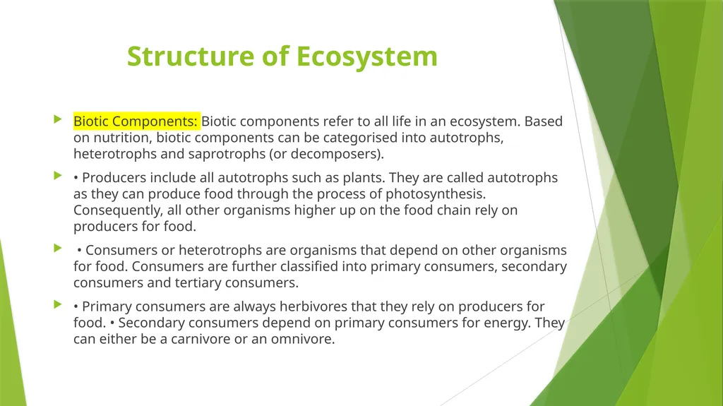 What is an Ecosystem? Structure and Function of - slide 5 of 14
