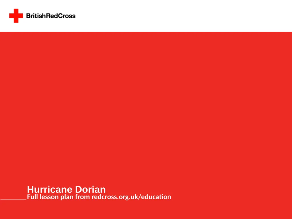 Full lesson plan from redcross.org.uk/education - slide 1 of 4