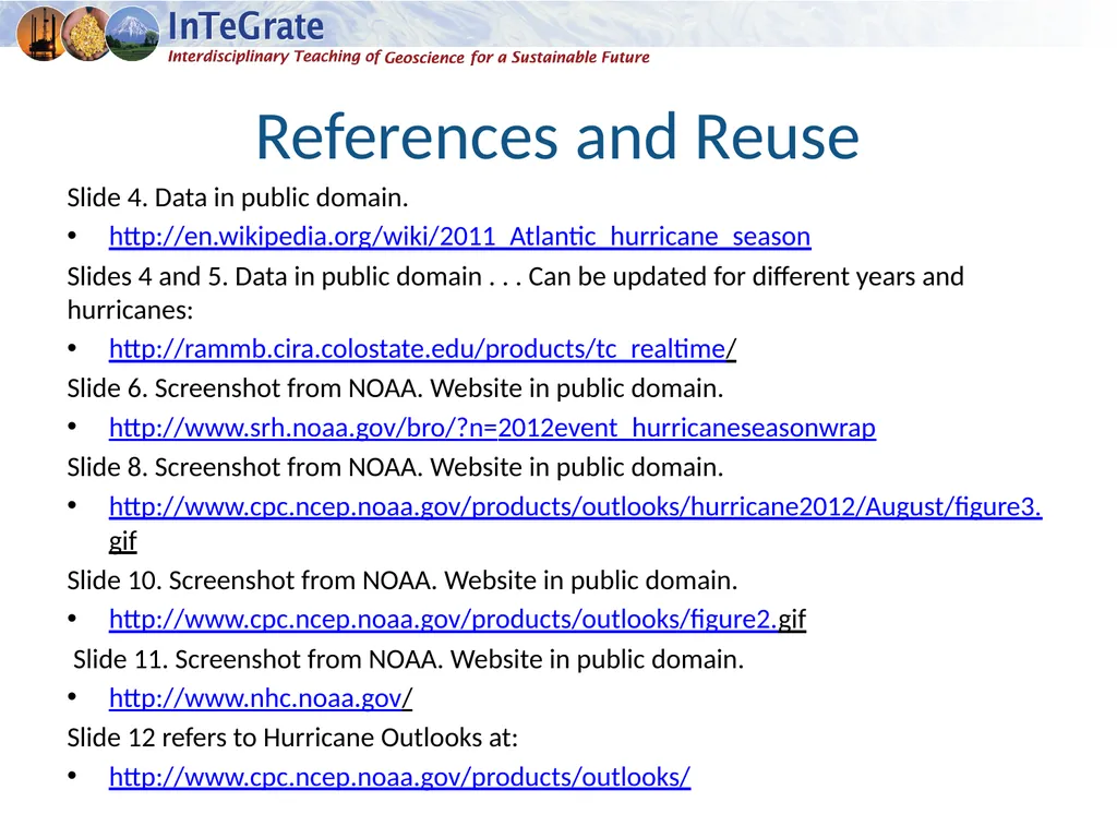 Comparing Hurricanes and Hurricane Seasons - slide 14 of 14
