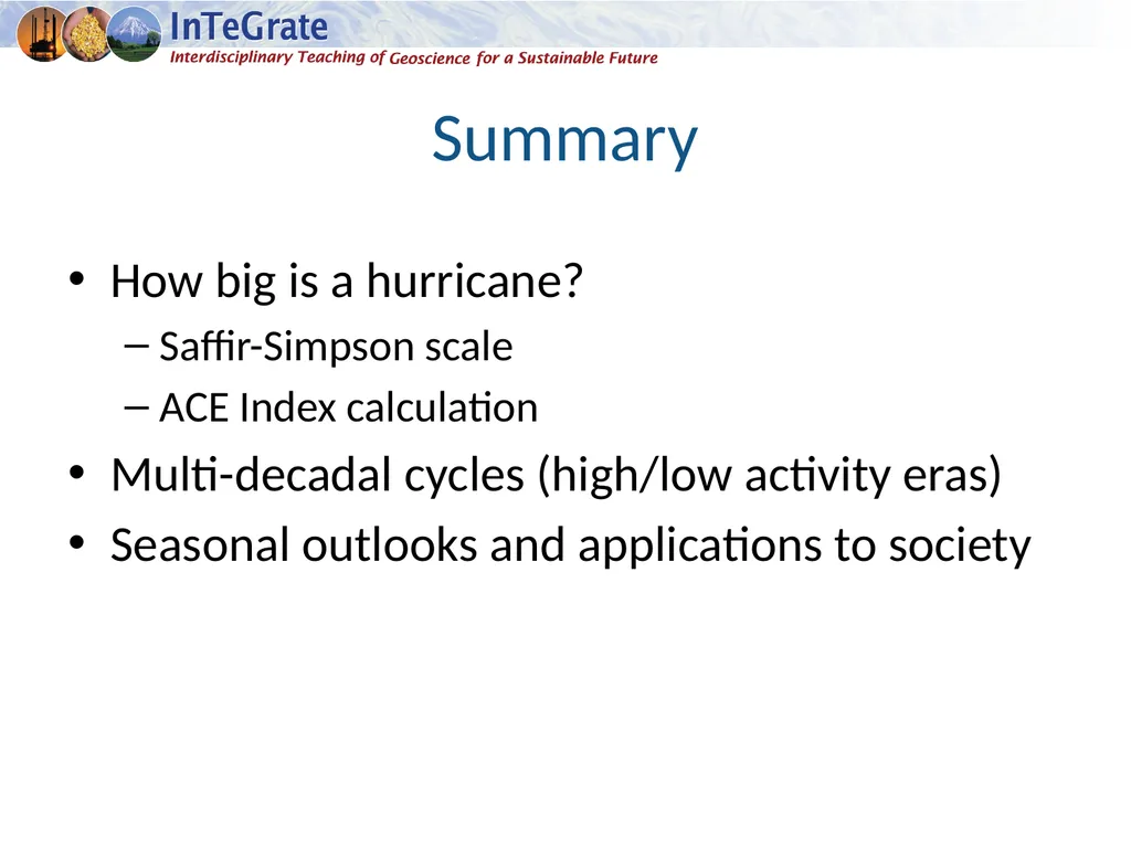 Comparing Hurricanes and Hurricane Seasons - slide 13 of 14