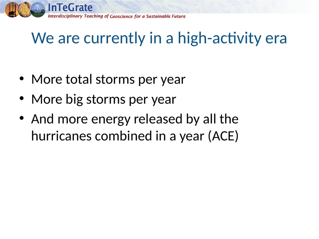 Comparing Hurricanes and Hurricane Seasons - slide 9 of 14