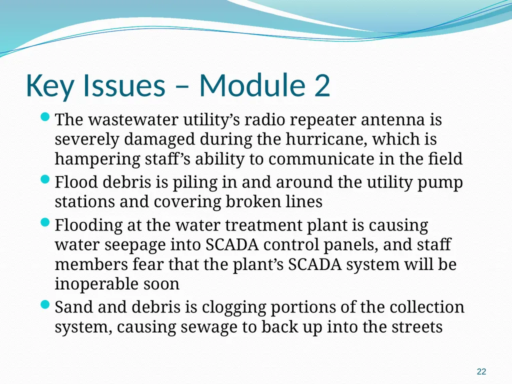 Hurrican scenario 1 Hurricane Scenario Tabletop - slide 22 of 31