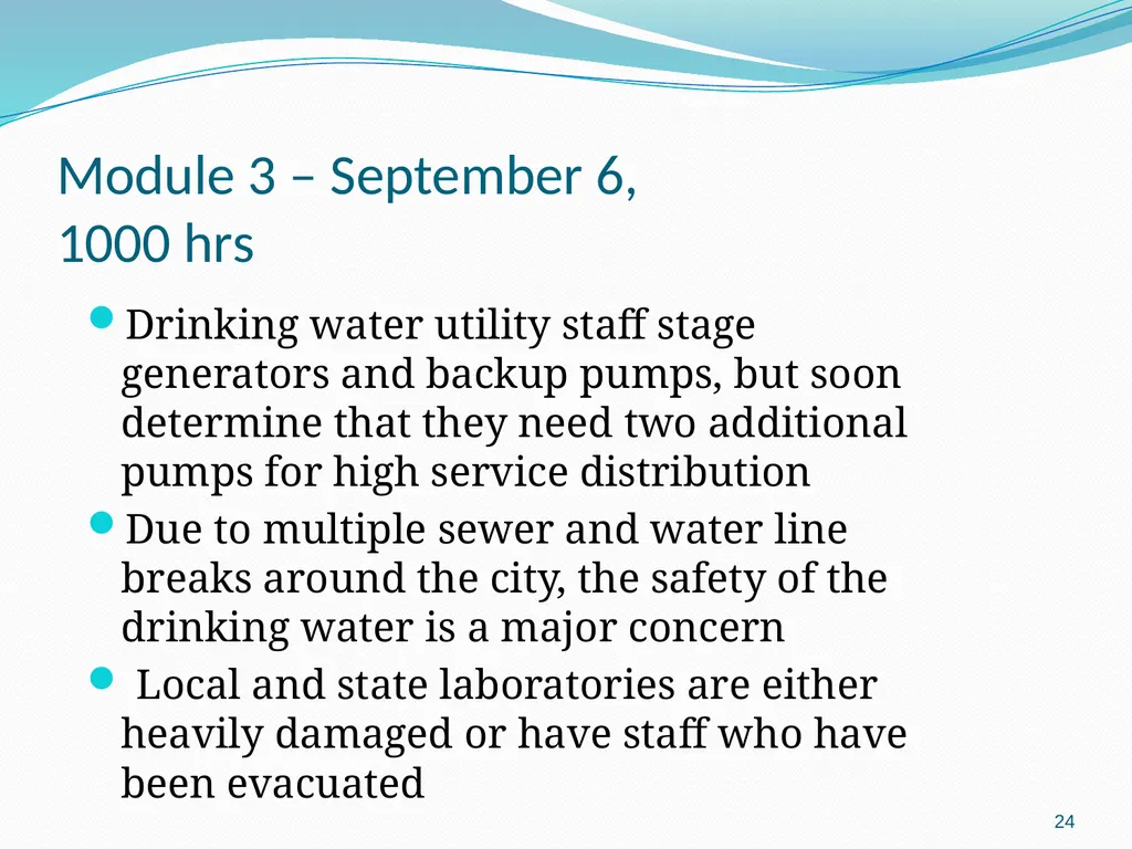 Hurrican scenario 1 Hurricane Scenario Tabletop - slide 24 of 31