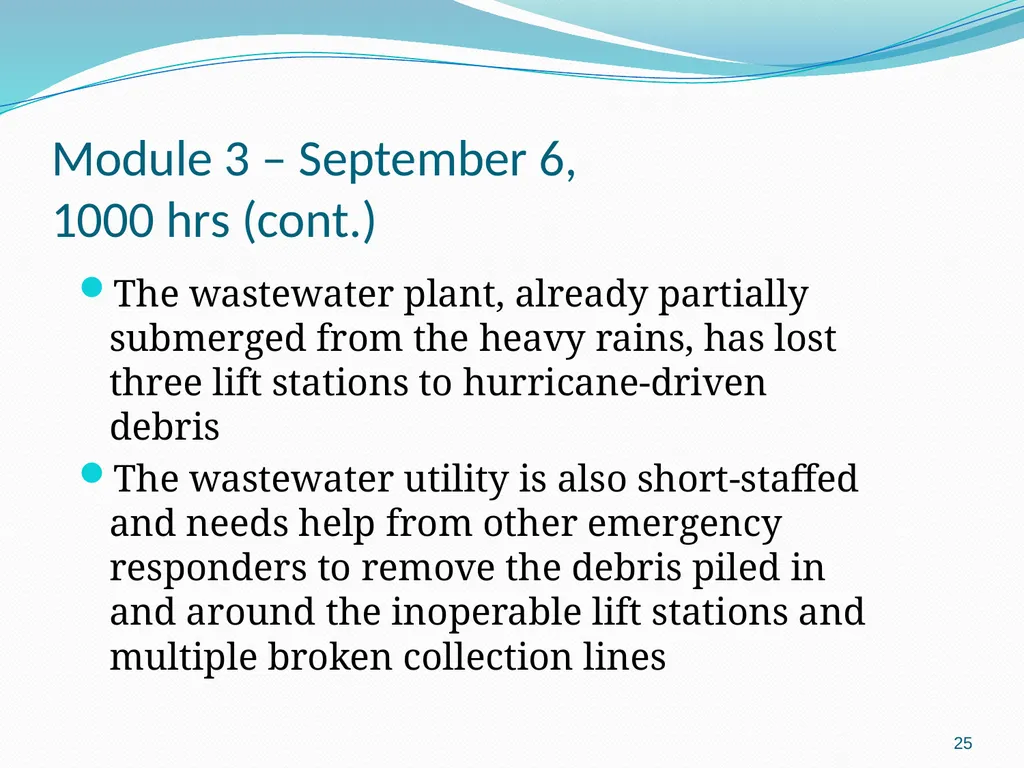 Hurrican scenario 1 Hurricane Scenario Tabletop - slide 25 of 31