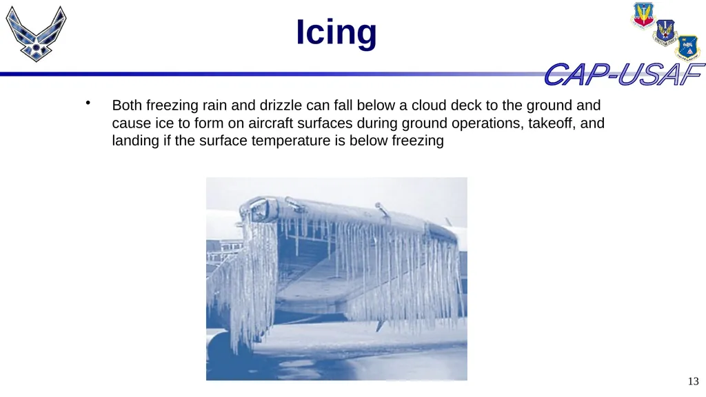 1 Aircraft Icing 2 Overview Icing Quiz Icing Quiz - slide 13 of 37