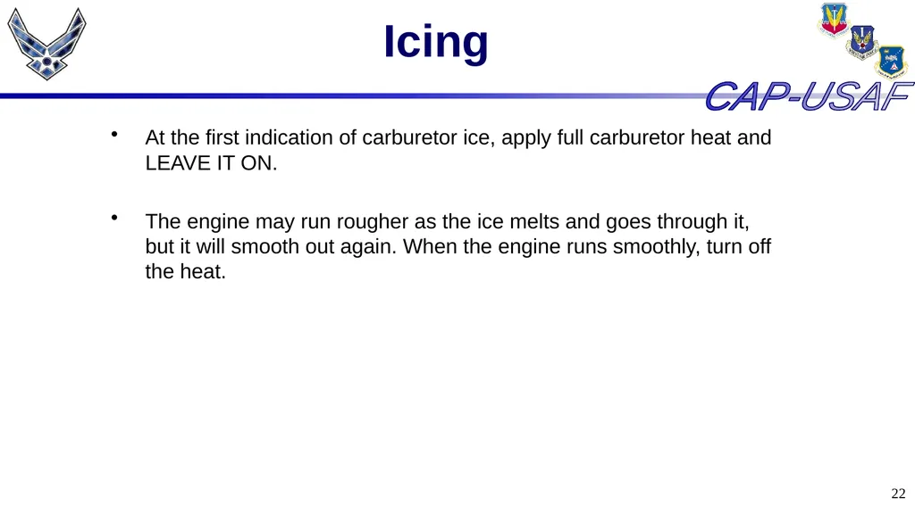 1 Aircraft Icing 2 Overview Icing Quiz Icing Quiz - slide 22 of 37