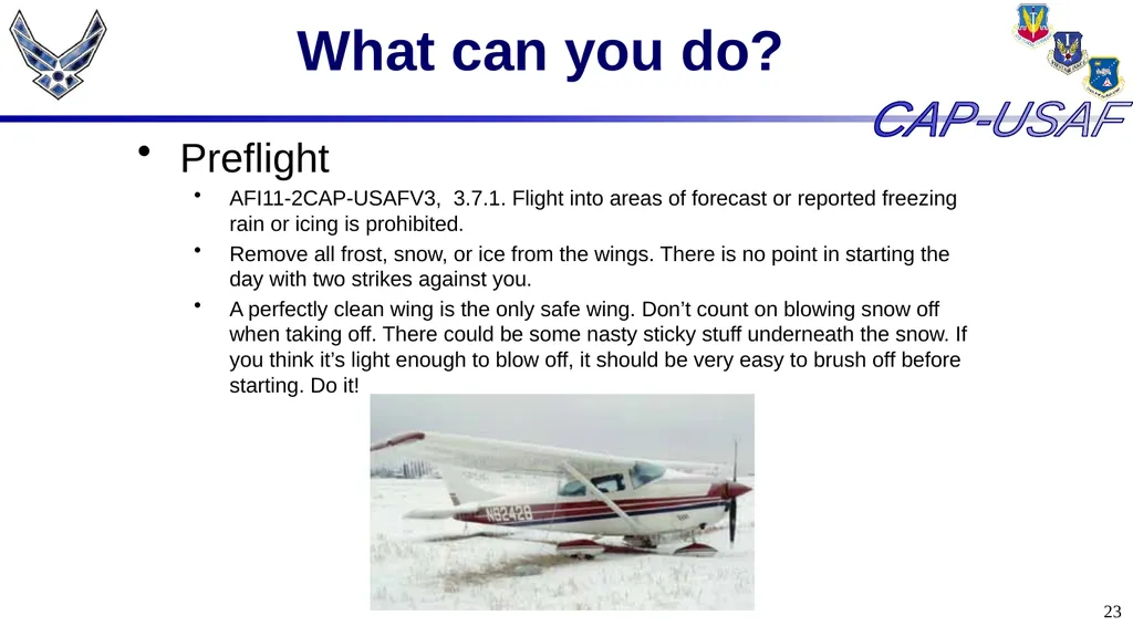 1 Aircraft Icing 2 Overview Icing Quiz Icing Quiz - slide 23 of 37