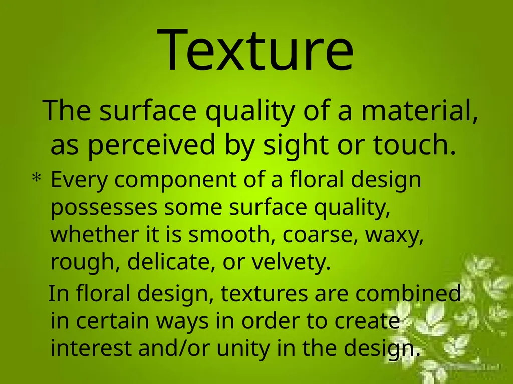 Elements of Design The directly observable - slide 14 of 29