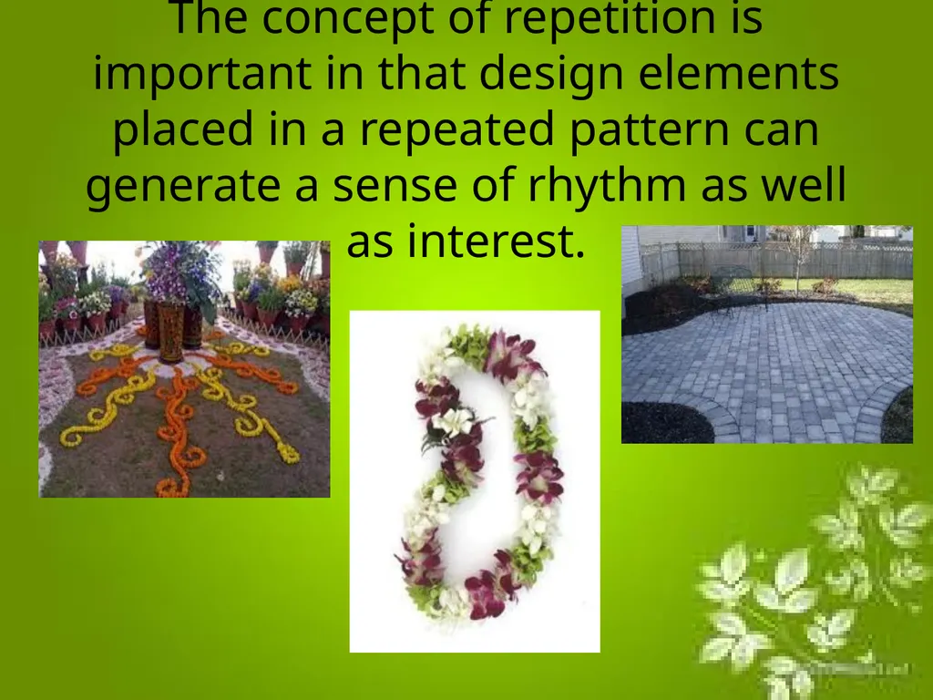 Elements of Design The directly observable - slide 24 of 29