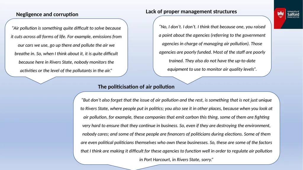 Air Pollution Perceptions and Responses: A - slide 10 of 14